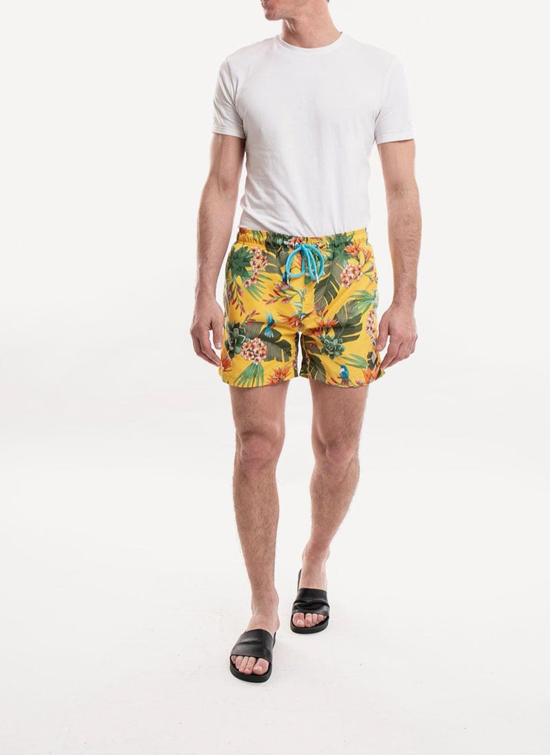 Gant - Short De Bain Humming Garden - Sunlight Yellow - Homme