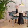 Benson - Silla de Comedor - Tela - Gris/Azul