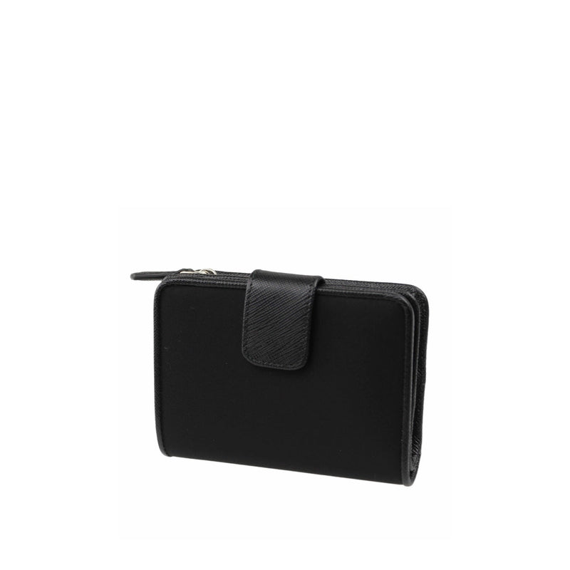 Prada Nylon And Leather Wallet - Women - Black