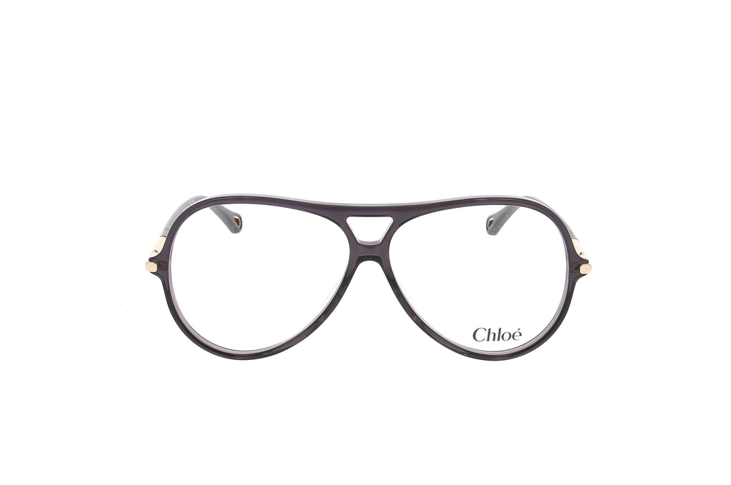 Luxury Eyewear – Lunettes De Soleil - Chloe, lunettes de vue aviateur noires avec des détails dorés sur les branches