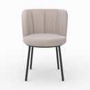 Chaise Aby en tissu beige chiné