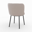 Chaise Aby en tissu beige chiné