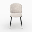 Chaises Adèle en tissu beige chiné (lot de 2)