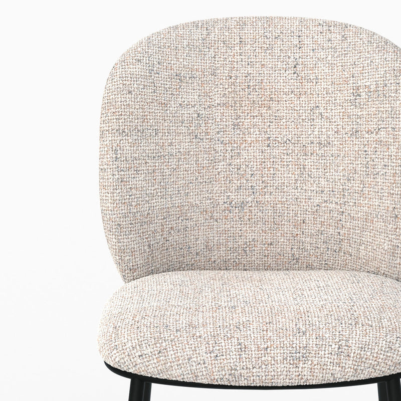 Chaises Adèle en tissu beige chiné (lot de 2)