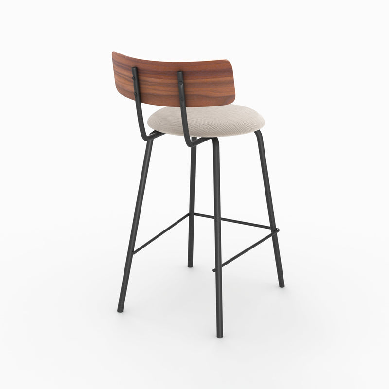 Set of 2 Alize Bar Stools - Beige