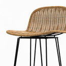 Chaise de bar Jigani naturelle 76 cm (lot de 2)