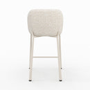 Lot de 2 chaises Bento pour ilot central 65,5 cm en tissu texturé écru chiné