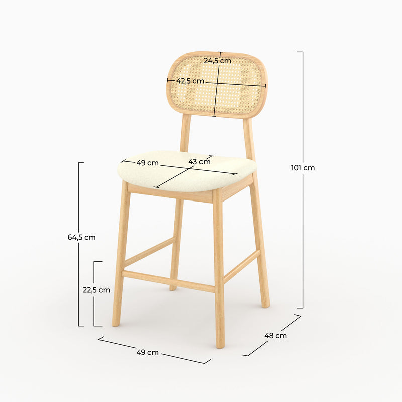 Maria Bar Stool - Beige