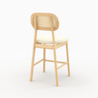 Maria - Lot De 2 Chaises Pour Îlot Central En Tissu Beige
