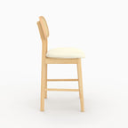 Maria - Lot De 2 Chaises Pour Îlot Central En Tissu Beige