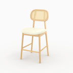 Maria - Lot De 2 Chaises Pour Îlot Central En Tissu Beige