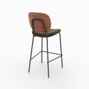 Chaise pour îlot central Simone 65,5 cm en velours vert kaki (lot de 2)