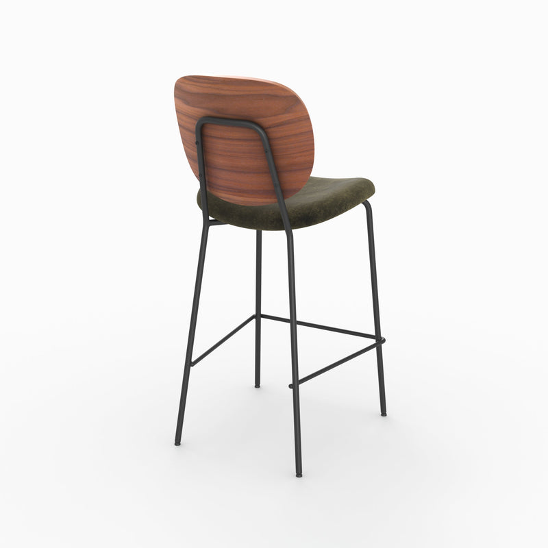 Chaise pour îlot central Simone 65,5 cm en velours vert kaki (lot de 2)