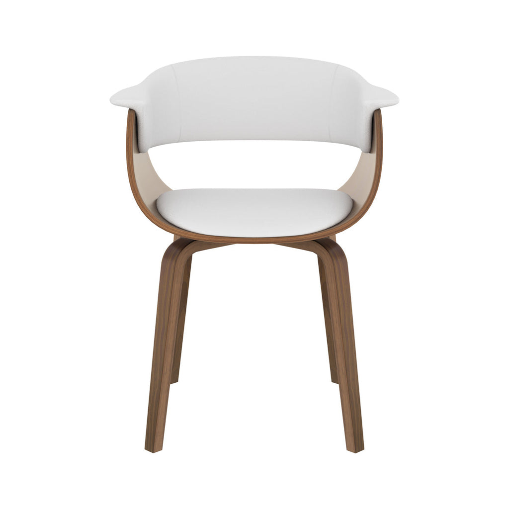 Piada - Chaise En Cuir Synthétique Blanc