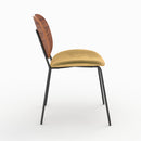 Chaise Simone en velours jaune moutarde (lot de 2)