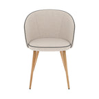 Chiara - Set of 2 Beige Fabric Chairs