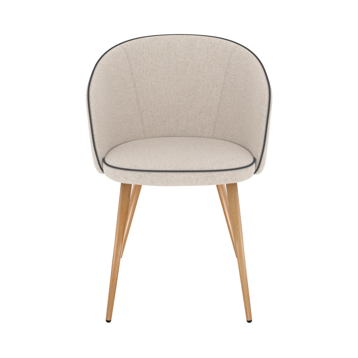 Chiara - Set of 2 Beige Fabric Chairs