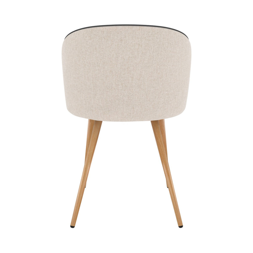 Chiara - Set of 2 Beige Fabric Chairs