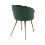 Chiara - Lot De 2 Chaises En Velours Vert