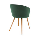 Chaise Chiara en velours vert (lot de 2)