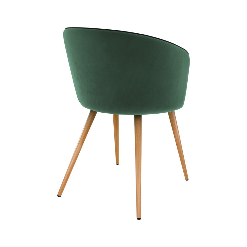 Chaise Chiara en velours vert (lot de 2)