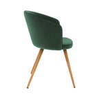 Chiara - Lot De 2 Chaises En Velours Vert