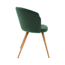 Chaise Chiara en velours vert (lot de 2)