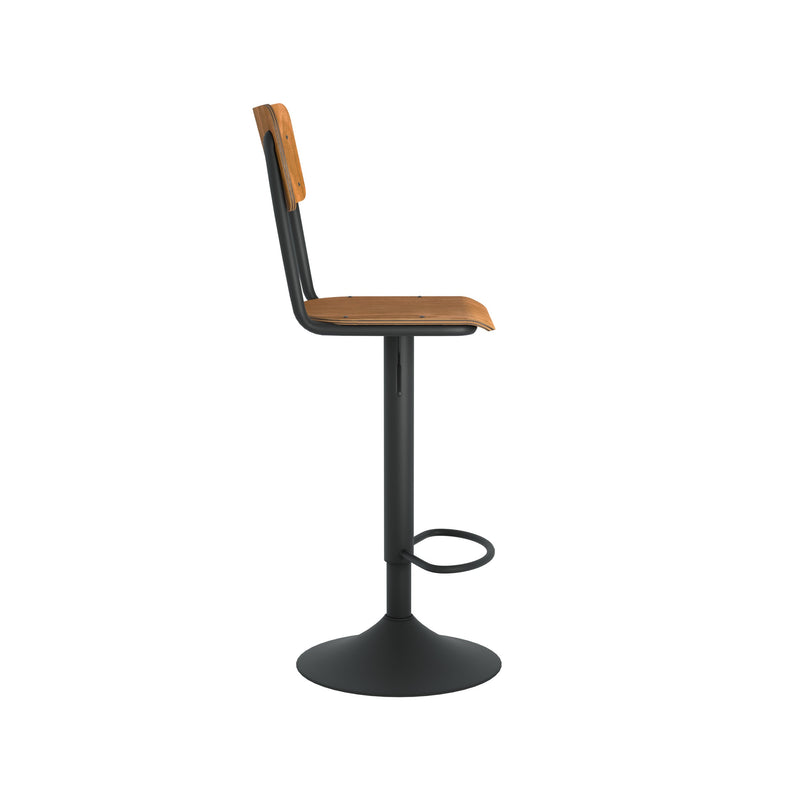 Chaise de bar Clem en bois foncé réglable 60/80 cm (lot de 2)