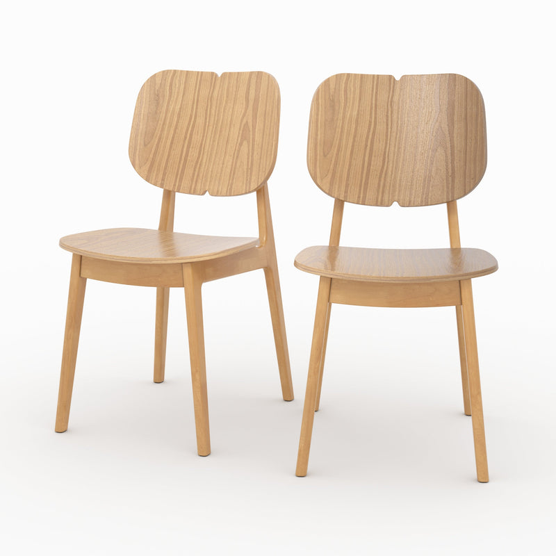 Set of 2 Clyde Chairs - Light Brown