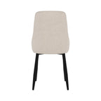 Pipo - Conjunto de 2 Sillas de Tela Beige y Patas de Metal