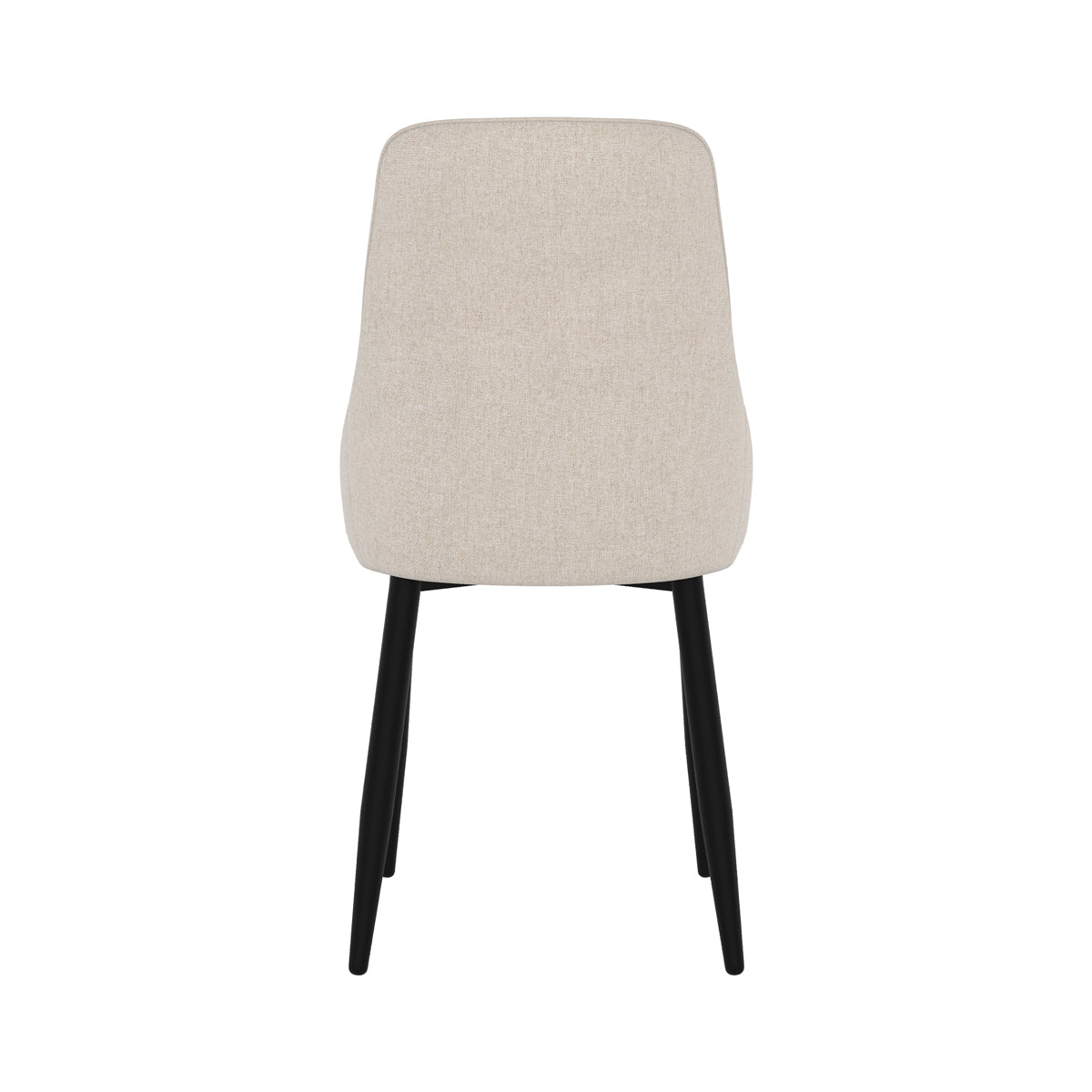 Pipo - Conjunto de 2 Sillas de Tela Beige y Patas de Metal