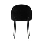Karl - Lot De 2 Chaises En Tissu Bouclette Noir