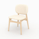 Lot de 2 chaises Paulette en tissu bouclé beige