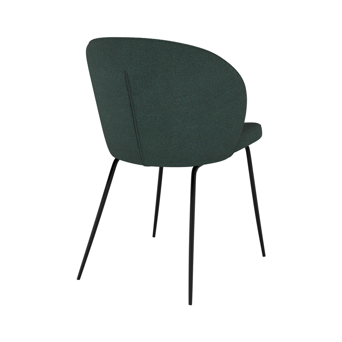Groom - Lot De 2 Chaises Vertes En Tissu Bouclette Et Pieds En Métal