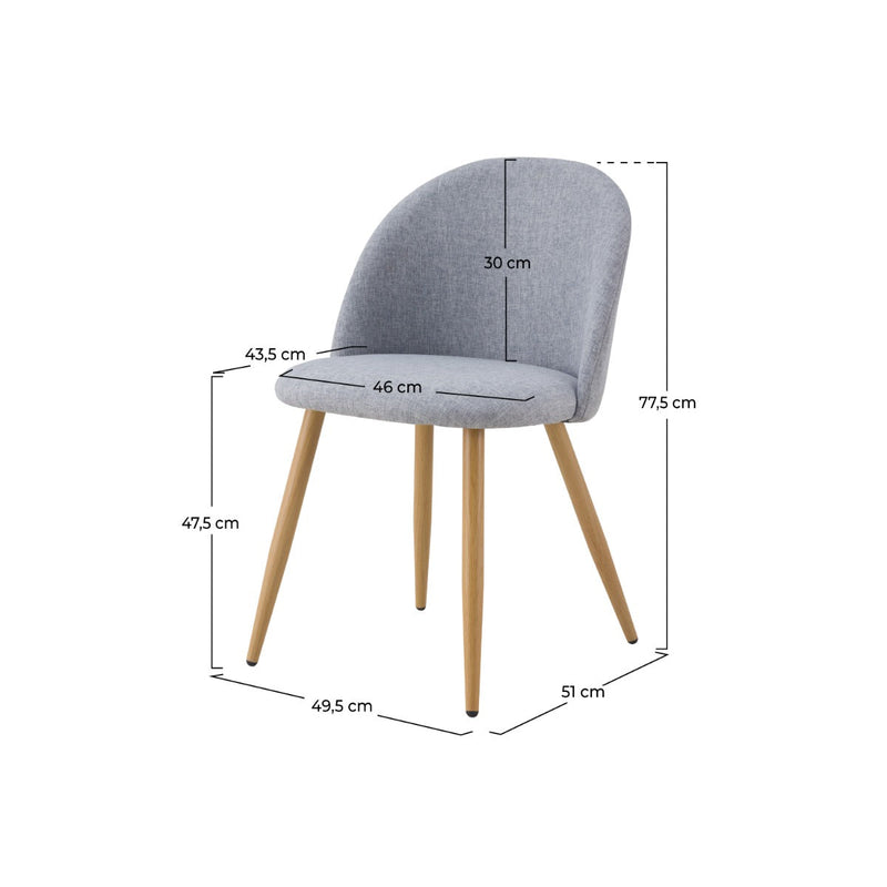 Set of 2 Cozy Chairs - Light Grey