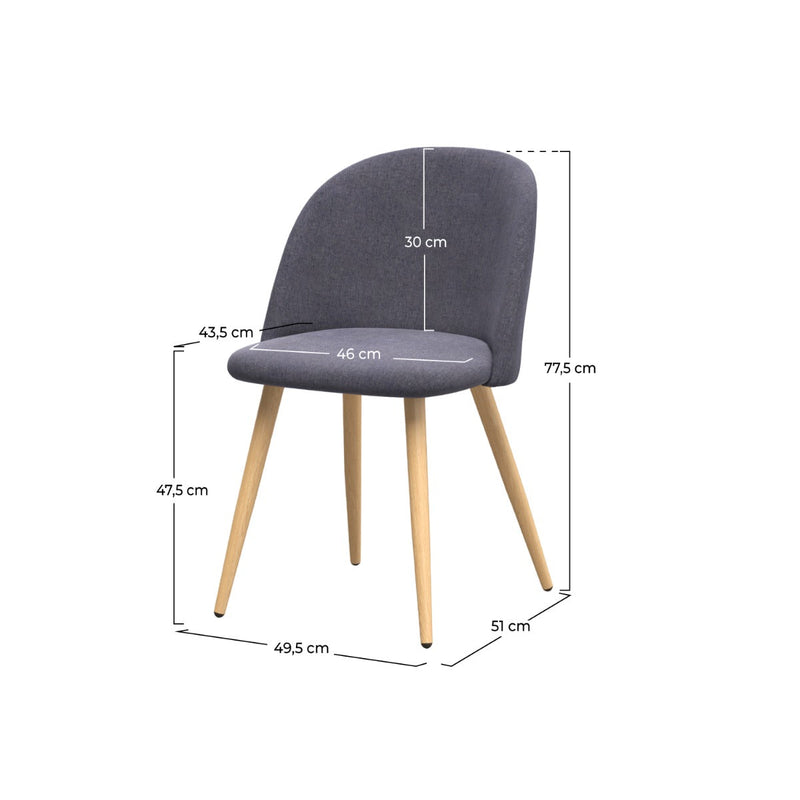 Set of 2 Cozy Chairs - Dark Grey
