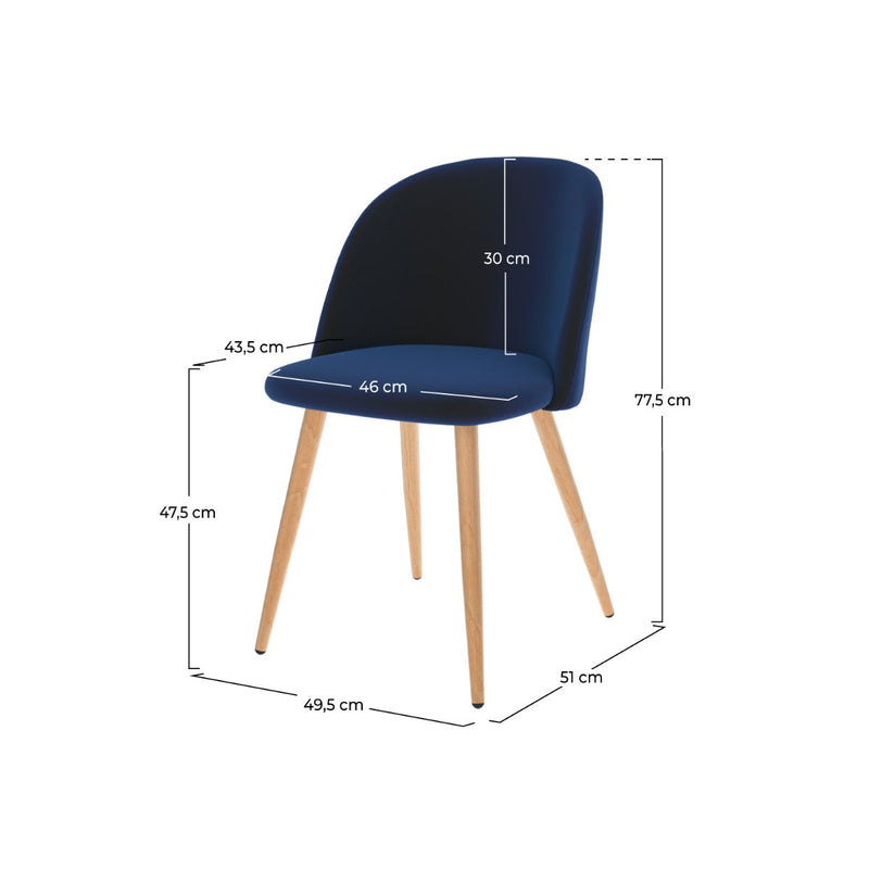 Set of 2 Cozy Chairs - Dark Blue