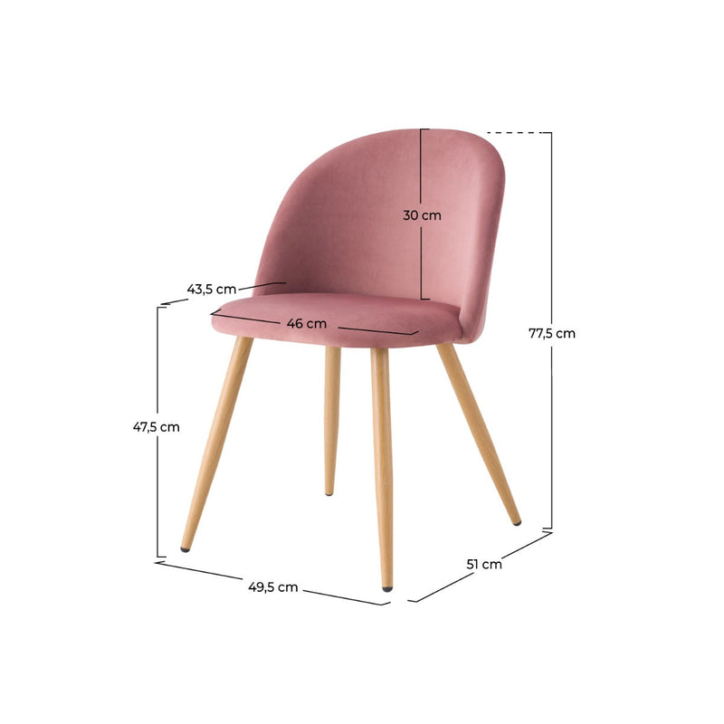 Set of 2 Cozy Chairs - Pink