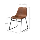 Set of 2 Gaspard Chairs - Brown