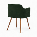 chaise daisy en velours vert fonce accoudoirs lot de 2