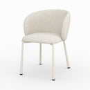 Chaise Danaë en tissu texturé écru chiné