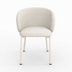 Danaë - Silla de tela texturizada color crudo jaspeado