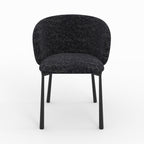 Danaë - Black Textured Fabric Chair