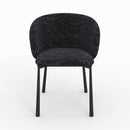 Chaise Danaë en tissu texturé noir