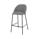 Chaise de bar Karl en tissu gris foncé 66 cm (lot de 2)