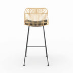 Goa - Set of 2 Rattan and Black Central Island Chairs