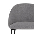 Karl - Lot De 2 Chaises Pour Îlot Central En Tissu Chiné Gris Foncé