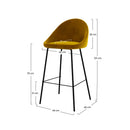 Set of 2 Misty Bar Stools - Yellow