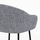Chaise de bar Socky en tissu gris chiné 76 cm
