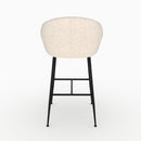 Chaise de bar Socky en tissu beige chiné 76 cm